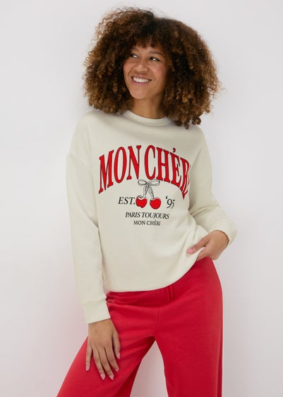 Cream Mon Cheri Sweatshirt