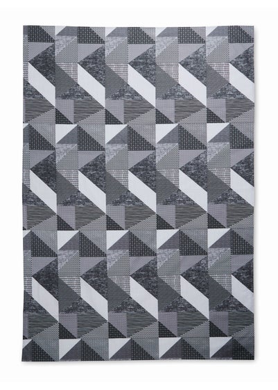 Catherine Lansfield Grey Larsson Geo Cotton Table Cloth (137x229 cm)