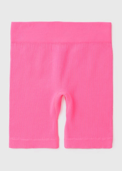 Girls Neon Pink Seamless Cycling Shorts (7-15yrs)