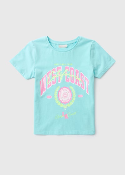 Girls Blue West Coast T-Shirt (7-13yrs)