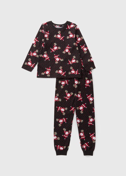 Joyful Kids Black Dancing Santa Pyjama Set (1-13yrs)