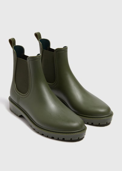 Khaki Chelsea Wellies