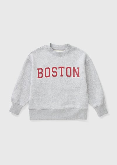 Girls Grey Boston Sweatshirt (7-15yrs)