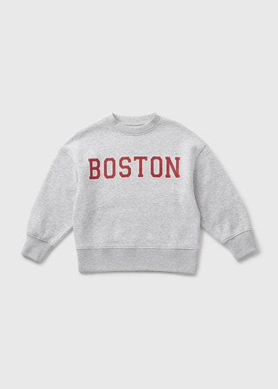 Girls Grey Boston Sweatshirt (7-15yrs)