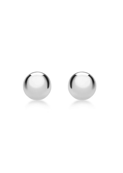 Golden Moments Sterling Silver Ball Stud Earrings