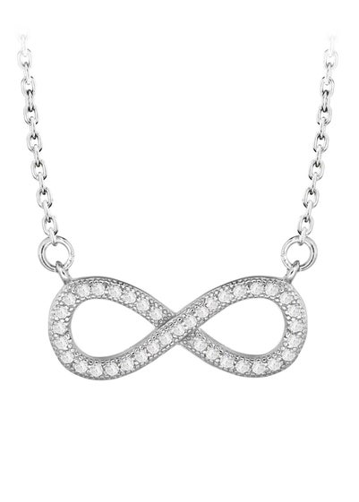 Golden Moments Sterling Silver CZ 'Infinity' Necklace