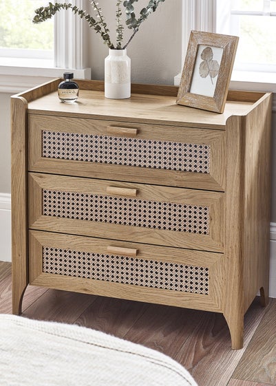 Julian Bowen Brown Sydney 3 Drawer Chest (75 x 80 x 41cm)