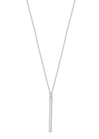 Golden Moments Sterling Silver Vertical-Bar Necklace