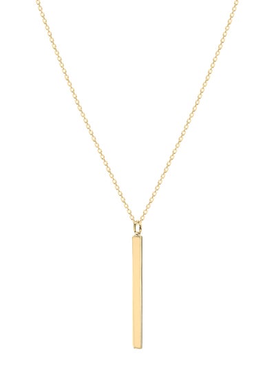 Golden Moments Yellow Gold Plated Vertical Bar Necklace