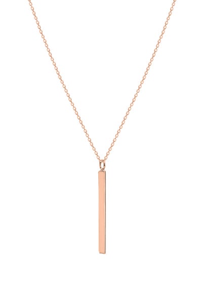 Golden Moments Rose Gold Plated Vertical Bar Necklace