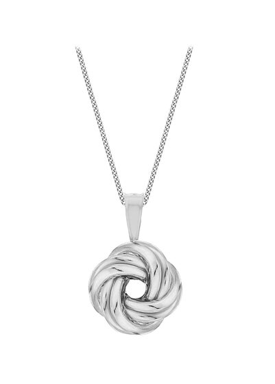 Golden Moments Sterling Silver Knot Necklace