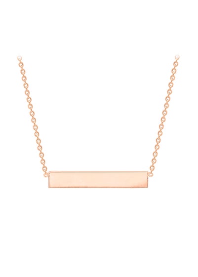 Golden Moments Rose Gold Plated Horizontal-Bar Necklace