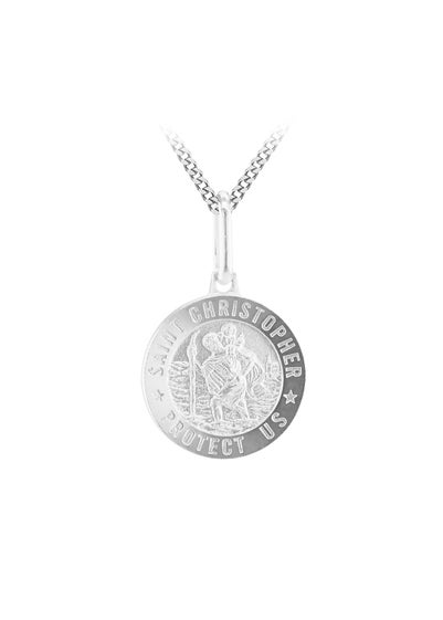 Golden Moments Sterling Silver St. Christopher Travel Necklace