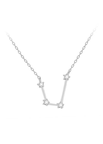 Golden Moments Sterling Silver Aquarius Star Constellation Necklace