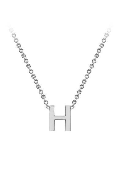 Golden Moments Sterling Silver 'H' Initial  Necklace