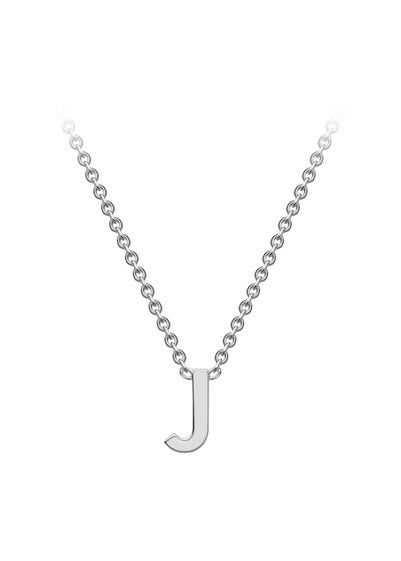 Golden Moments Sterling Silver 'J' Initial  Necklace