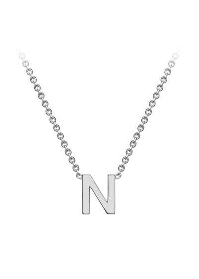 Golden Moments Sterling Silver 'N' Initial  Necklace