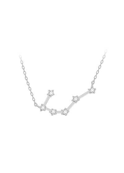 Golden Moments Sterling Silver Cancer Star Constellation Necklace