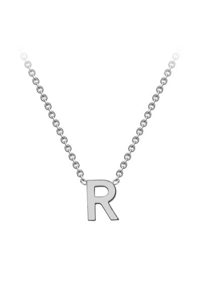 Golden Moments Sterling Silver 'R' Initial  Necklace