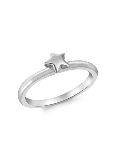 Golden Moments Sterling Silver Star Ring