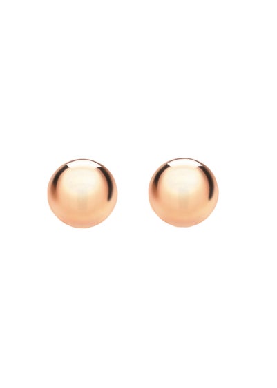 Golden Moments Sterling Silver Rose Gold Plated 6mm Ball Studs