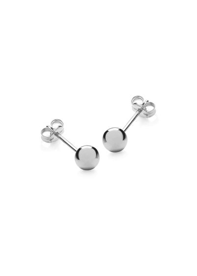 Golden Moments Sterling Silver 6mm Ball Stud Earrings