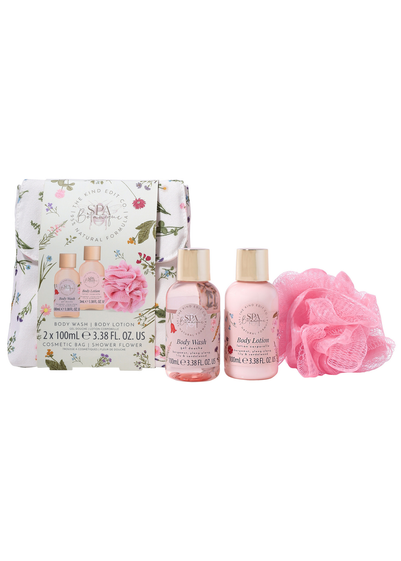 The Kind Edit Co. Spa Botanique Mini Shower Pouch Gift Set