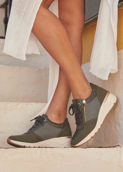 Linzi Luca Khaki Wedge Trainer