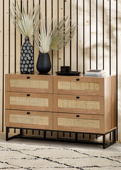 Julian Bowen Padstow 6 Drawer Chest in Brown (75 x 120 x 40cm)