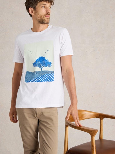 T-Shirt mit Baumprint