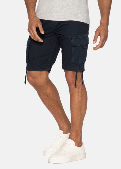 Threadbare Navy Cotton Manchester Cargo Shorts