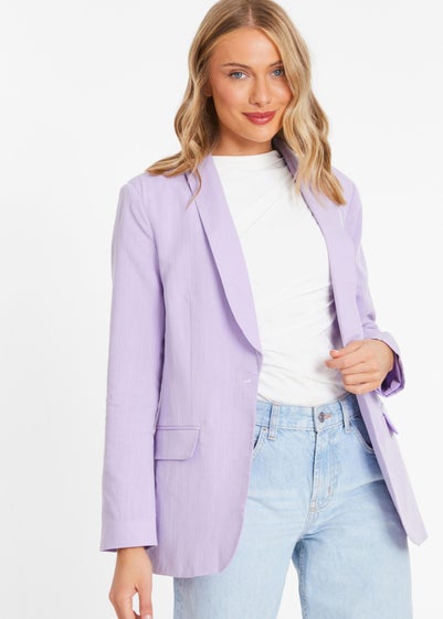 Quiz Purple Linen Blazer