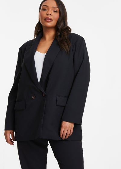 Quiz Black Curve Oversized Tailored Blazer