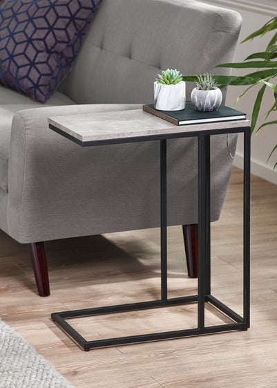 Julian Bowen Black Staten Drinks Table (60 x 30 x 50cm)