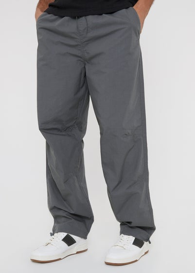 Threadbare Grey Skate Cotton Relaxed Fit Cuffed Trousers