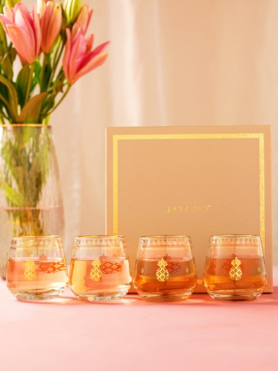 Multicolour Printed Whiskey Glasses In A Gift Box (Set Of 4)