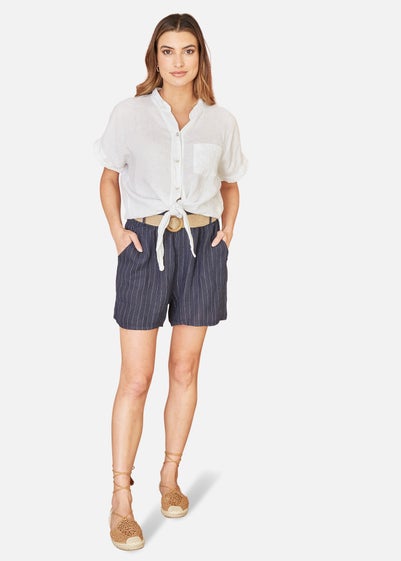 Yumi White Italian Linen Shirt