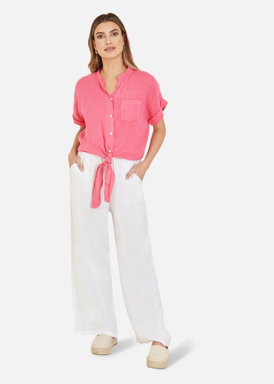 Yumi Pink Italian Linen Shirt