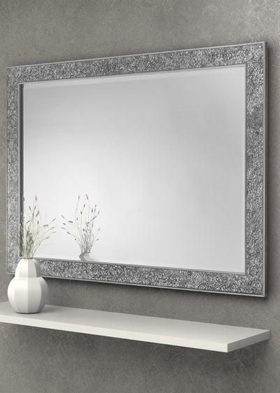 Julian Bowen Silver Staccato Fragment Wall Mirror (80 x 110 x 2.5cm)