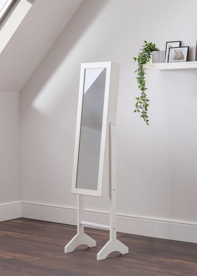 Julian Bowen White Prima Jewellery Mirror (144 x 34 x 35cm)