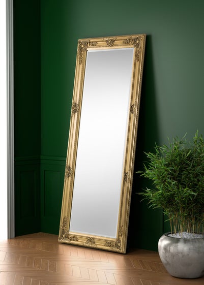 Julian Bowen Gold Palais Lean To Dress Mirror (170 x 70 x 6cm)