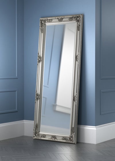 Julian Bowen Pewter Palais Lean to Dress Mirror (170 x 70 x 6cm)