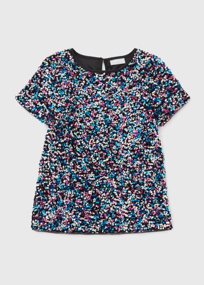 Girls Multicolour Sequin T-Shirt (7-15yrs)