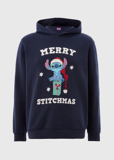 Disney Navy Christmas Stitch Hoodie