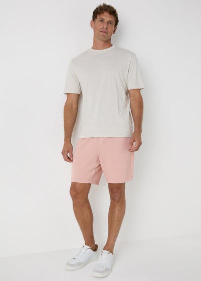 Pink Textured Shorts