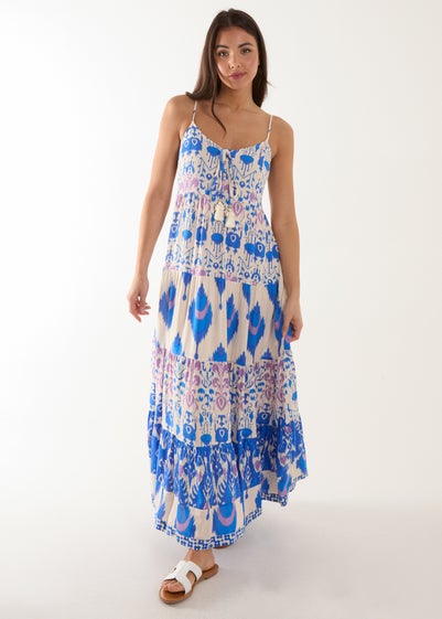 Blue Vanilla Blue Tiered Maxi Dress