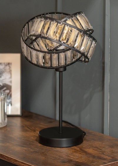 ValueLights Grey Hudson Tortoise Metal Table Lamp (35.5cm x 21cm x 21cm)