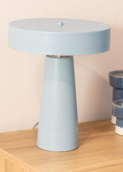 ValueLights Remi Blue Metal Table Lamp (31cm x 25cm x 25cm)