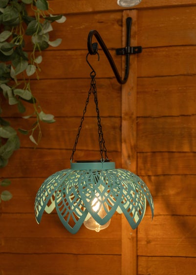 ValueLights Aqua Artichoke Hanging Solar Light (41cm x 20cm x 41cm)