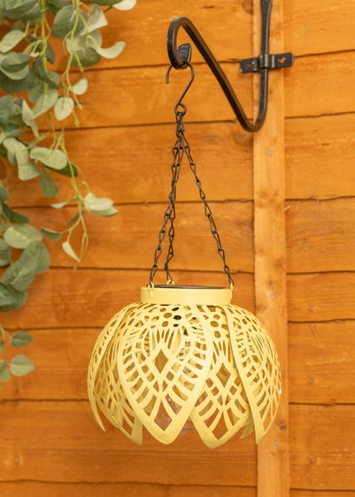 ValueLights Yellow Artichoke Hanging Solar Light (41cm x 20cm x 20cm)